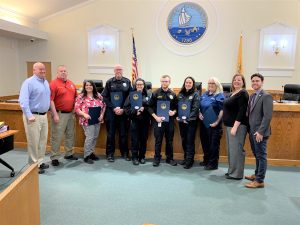 Upper Township Committee honored first responders for saving the life of a heart patient Jan. 20