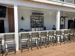 Elaine's has a huge outdoor deck - brand new - that will host big events and early morning coffee.