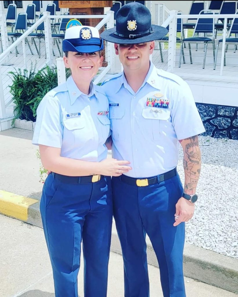 Erica Walkinhood and her husband Brian at Training Center Cape May. 