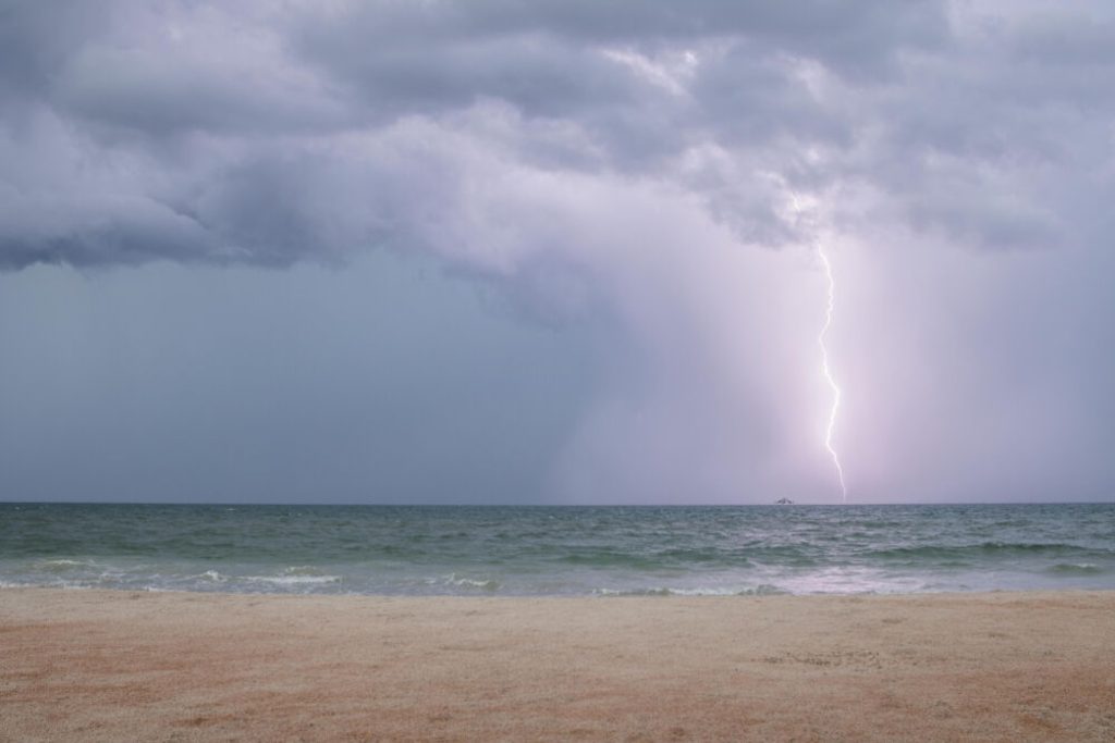 Lightning Strike on Beach