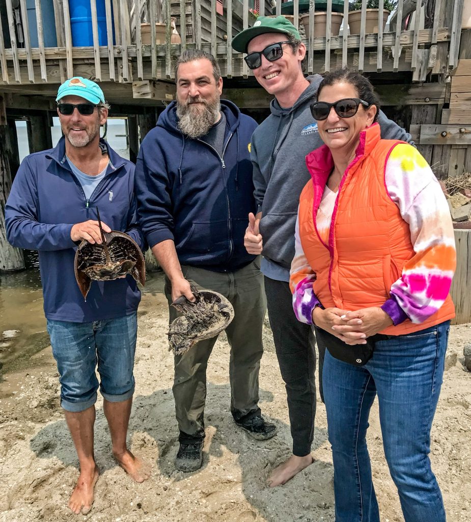 Donors Rob and Wendy Wilson join American Littoral Society Habitat Restoration Project Manager Shane Godshall and Sean Burcher